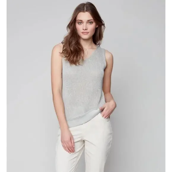 Charlie B Knit Top Women Small Color Celadon Capsule Wardrobe Neutral Minimalist - Picture 1 of 14